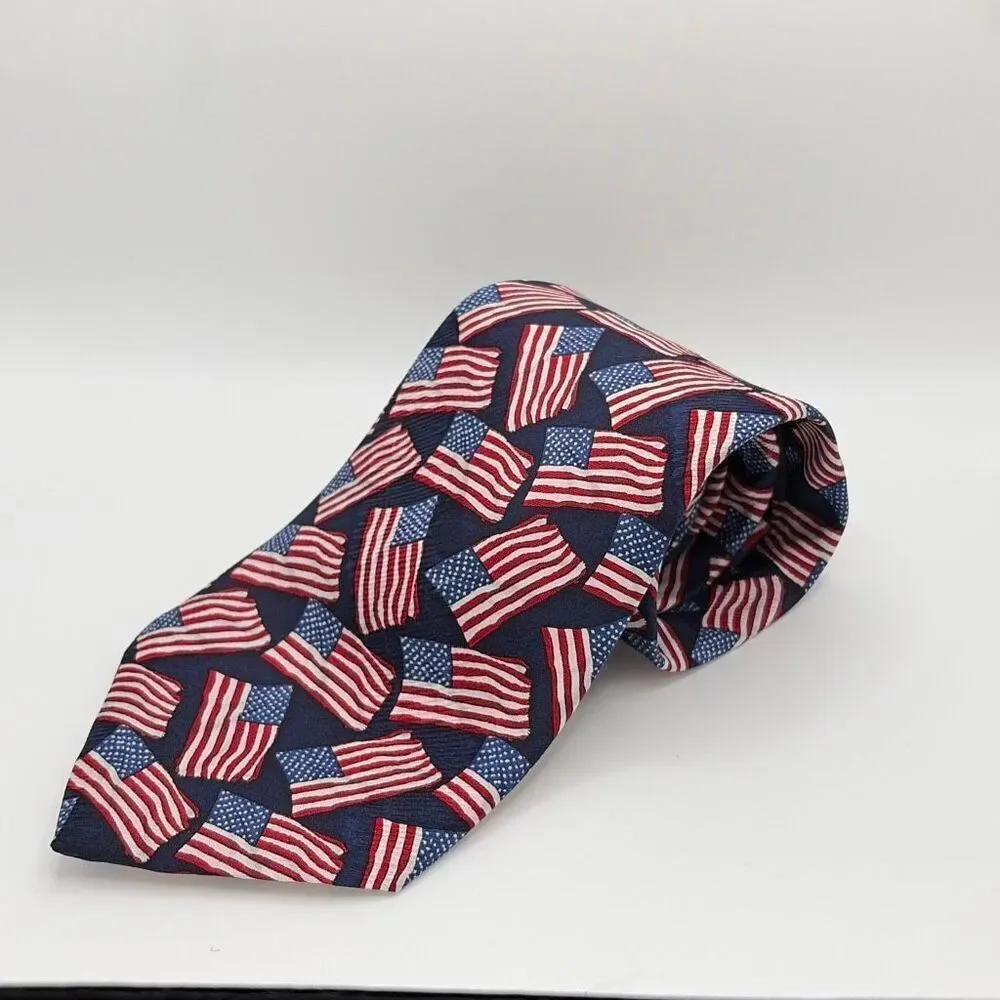 Crestview Collection American Flag Silk Neck Tie‎